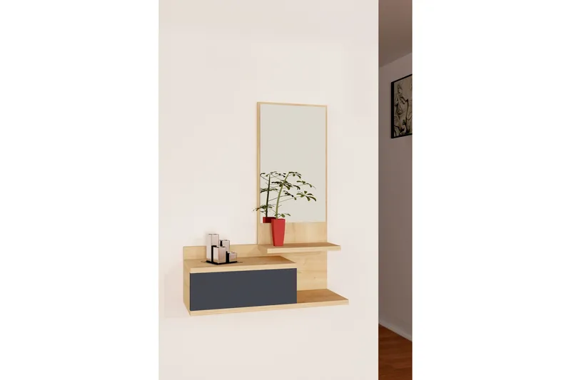Filford Sideboard 60 cm - Antracit/Eik - Oppbevaring - Oppbevaringsmøbler - Sideboard & skjenker