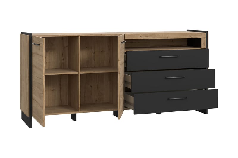 Gevgelija Sideboard 41x187 cm - Brun/Svart - Sideboard & skjenker