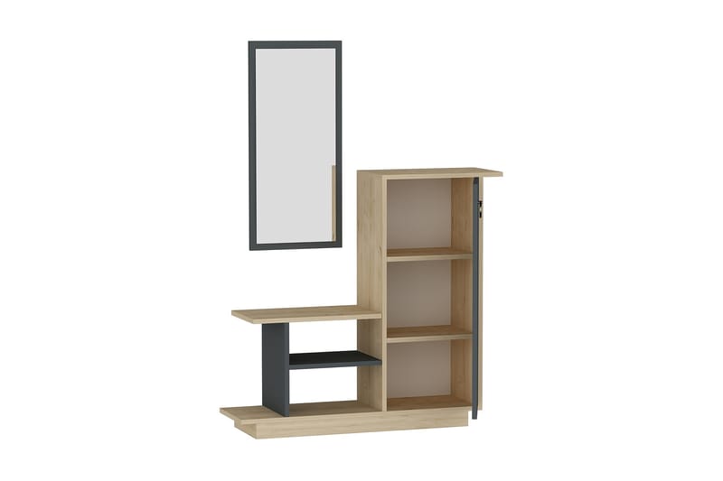 Glatton Sideboard 80 cm - Eik|Antrasitt - Oppbevaring - Oppbevaringsmøbler - Sideboard & skjenker
