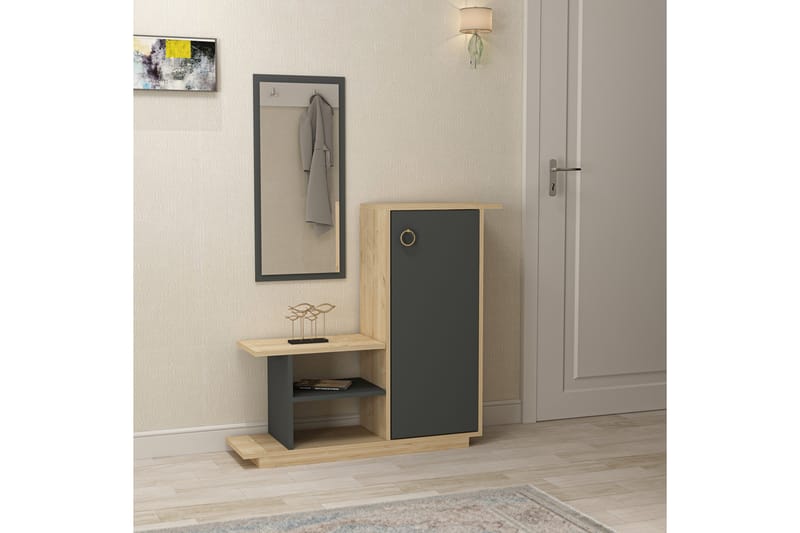 Glatton Sideboard 80 cm - Eik|Antrasitt - Oppbevaring - Oppbevaringsmøbler - Sideboard & skjenker