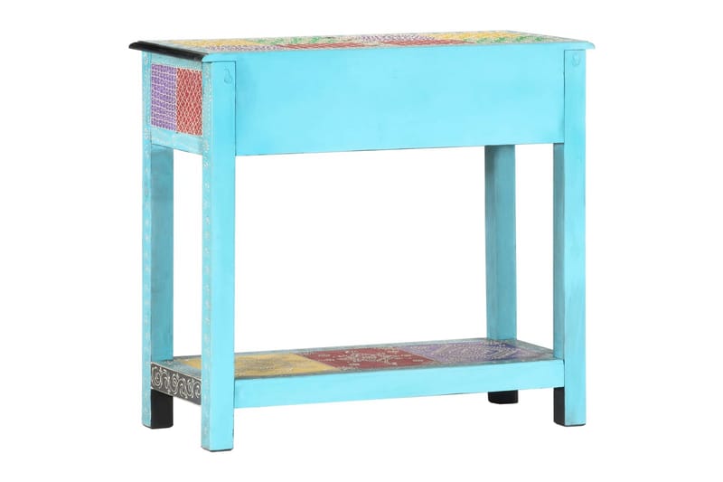 Håndmalt konsollbord 80x35x75 cm heltre mango - Flerfarget - Oppbevaring - Oppbevaringsmøbler - Sideboard & skjenker