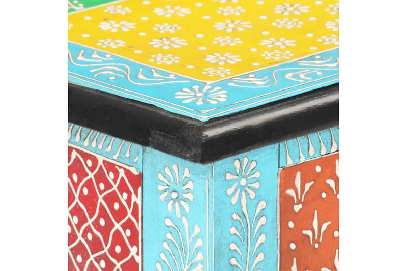 Håndmalt konsollbord 80x35x75 cm heltre mango - Flerfarget - Oppbevaring - Oppbevaringsmøbler - Sideboard & skjenker