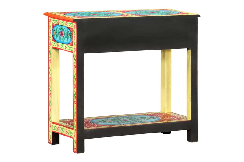 Håndmalt konsollbord 80x35x75 cm heltre mango - Flerfarget - Oppbevaring - Oppbevaringsmøbler - Sideboard & skjenker