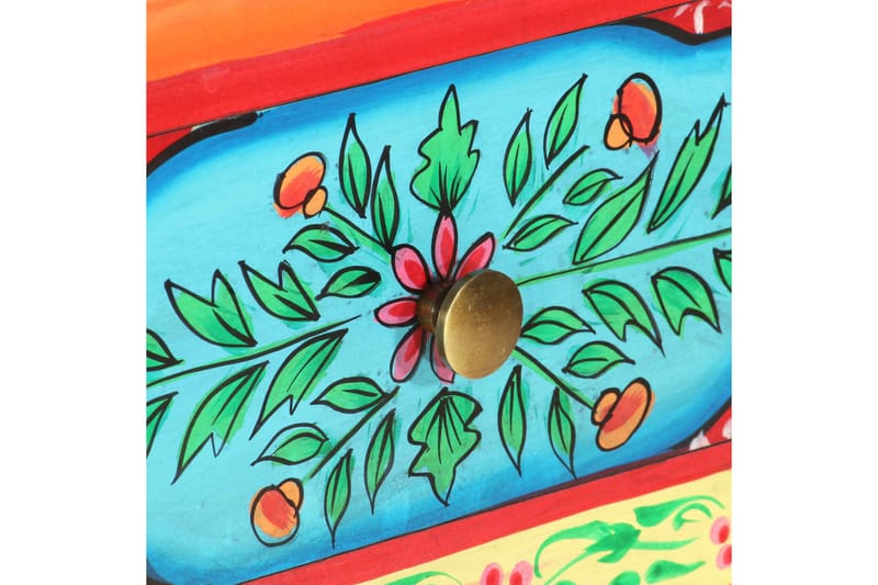 Håndmalt konsollbord 80x35x75 cm heltre mango - Flerfarget - Sideboard & skjenker