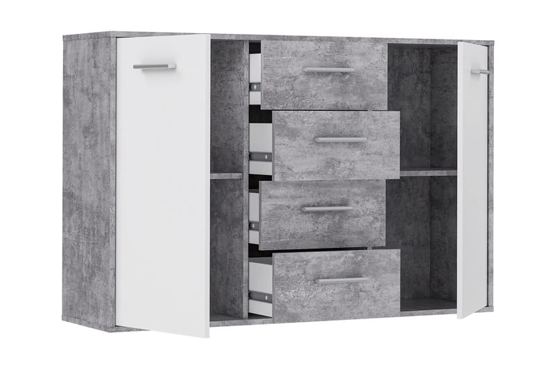 Haba Skjenk 34x123 cm i Tre - Hvit - Oppbevaring - Oppbevaringsmøbler - Sideboard & skjenker