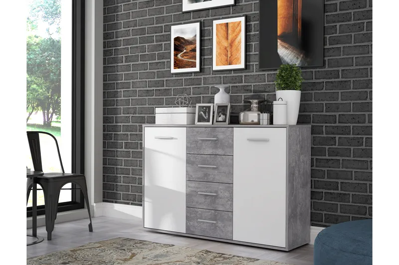 Haba Skjenk 34x123 cm i Tre - Hvit - Oppbevaring - Oppbevaringsmøbler - Sideboard & skjenker