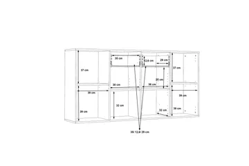 Haba Skjenk 34x162 cm - Brun / Hvit - Oppbevaring - Oppbevaringsmøbler - Sideboard & skjenker