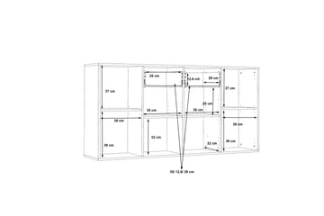 Haba Skjenk 34x162 cm - Grå - Oppbevaring - Oppbevaringsmøbler - Sideboard & skjenker