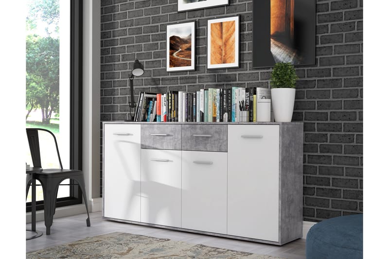 Haba Skjenk 34x162 cm - Grå - Oppbevaring - Oppbevaringsmøbler - Sideboard & skjenker