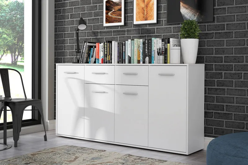 Haba Skjenk 34x162 cm - Hvit - Oppbevaring - Oppbevaringsmøbler - Sideboard & skjenker