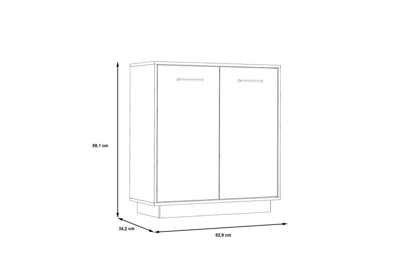Haba Skjenk 34x83 cm - Grå - Oppbevaring - Oppbevaringsmøbler - Sideboard & skjenker
