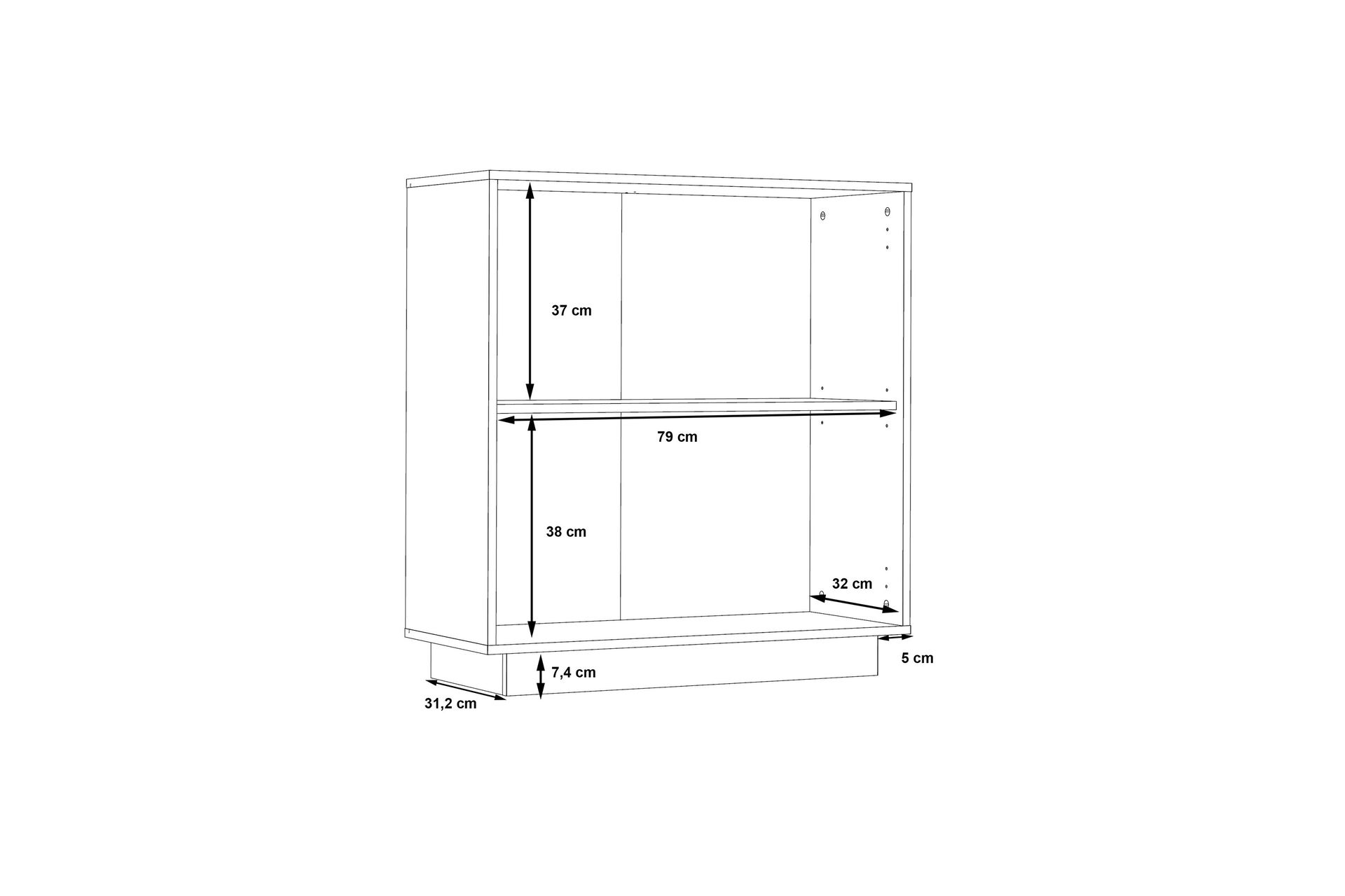 Haba Skjenk 34x83 cm - Grå - Oppbevaring - Oppbevaringsmøbler - Sideboard & skjenker