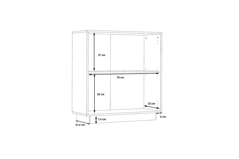 Haba Skjenk 34x83 cm - Grå - Oppbevaring - Oppbevaringsmøbler - Sideboard & skjenker