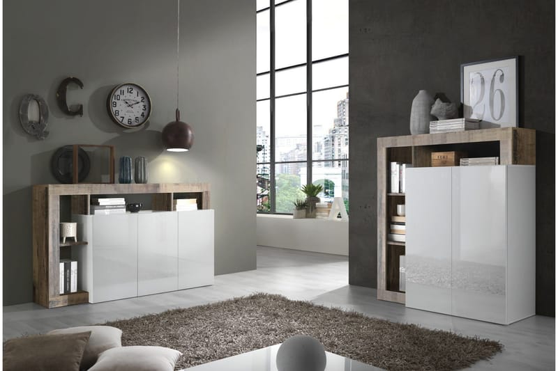 Hamburgan Sideboard 42x146 cm - Hvit - Oppbevaring - Oppbevaringsmøbler - Sideboard & skjenker