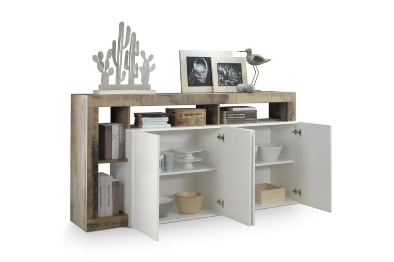 Hamburgan Sideboard 42x184 cm - Hvit - Oppbevaring - Oppbevaringsmøbler - Sideboard & skjenker
