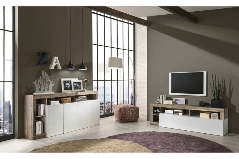 Hamburgan Sideboard 42x184 cm - Hvit - Oppbevaring - Oppbevaringsmøbler - Sideboard & skjenker