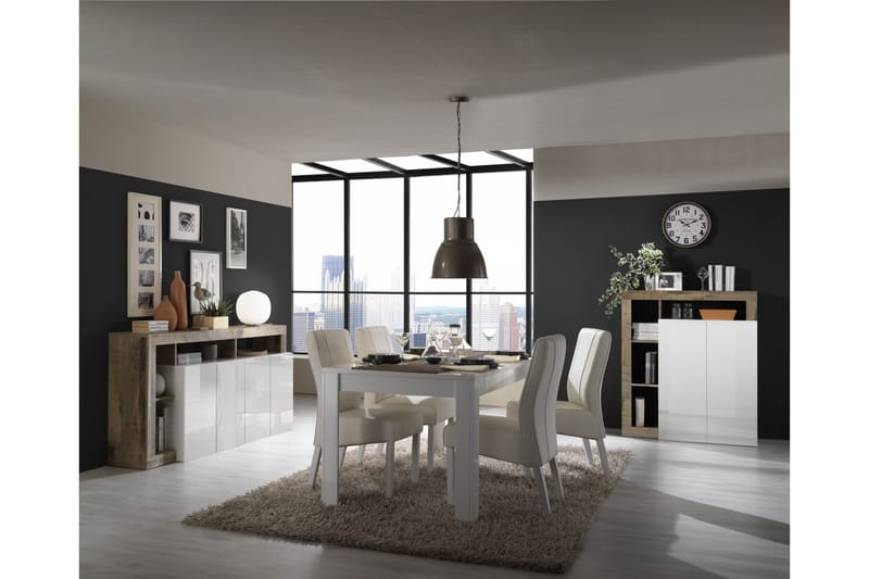 Hamburgan Sideboard 42x184 cm - Hvit - Oppbevaring - Oppbevaringsmøbler - Sideboard & skjenker