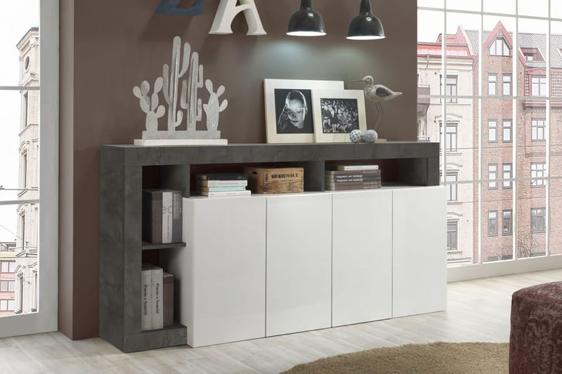 Hamburgan Sideboard 42x184 cm - Hvit/Oksid - Oppbevaring - Oppbevaringsmøbler - Sideboard & skjenker