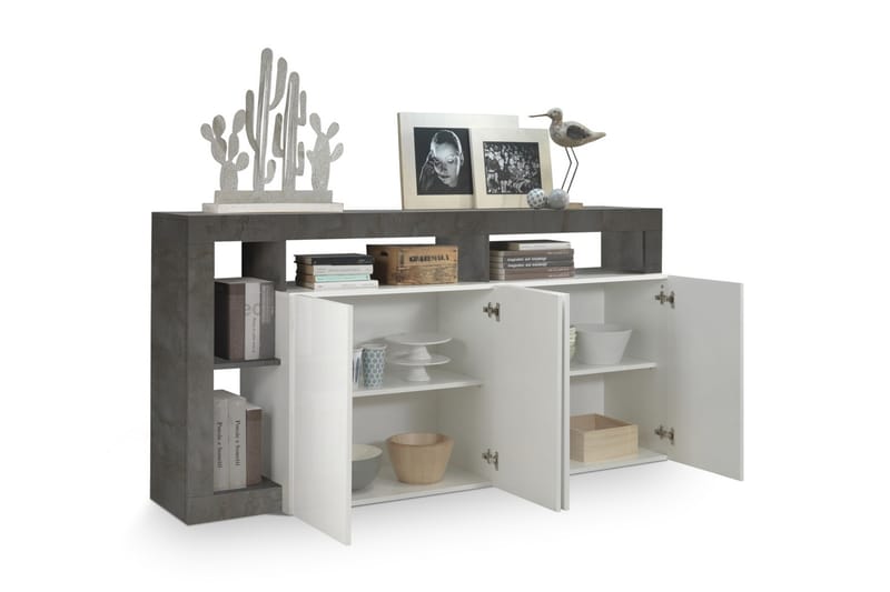 Hamburgan Sideboard 42x184 cm - Hvit/Oksid - Oppbevaring - Oppbevaringsmøbler - Sideboard & skjenker