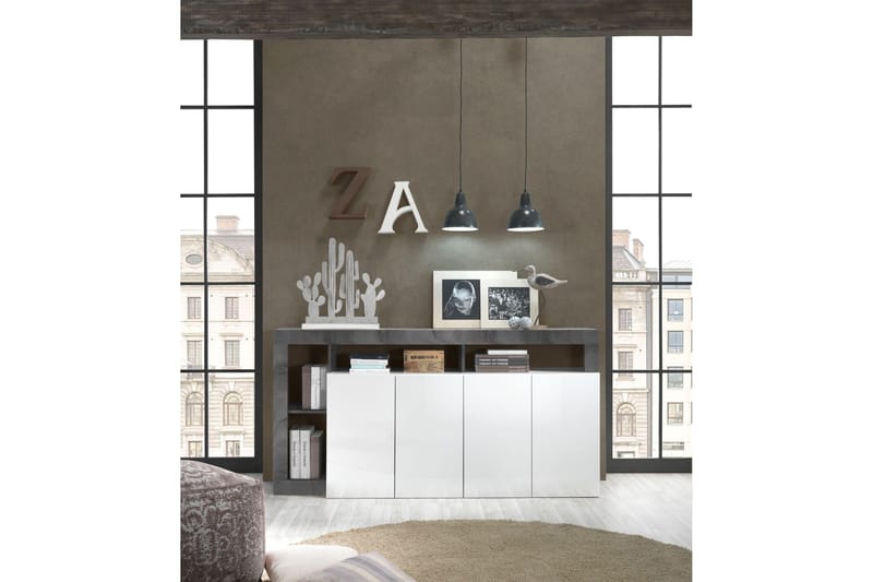 Hamburgan Sideboard 42x184 cm - Hvit/Oksid - Oppbevaring - Oppbevaringsmøbler - Sideboard & skjenker