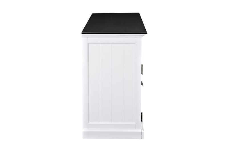 Hampton Skjenk 170 cm 4 Dører 2 Skuffer - Hvit/Svart - Oppbevaring - Oppbevaringsmøbler - Sideboard & skjenker