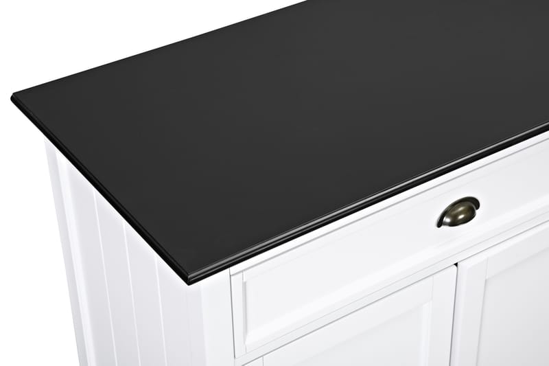 Hampton Skjenk 170 cm 4 Dører 2 Skuffer - Hvit/Svart - Oppbevaring - Oppbevaringsmøbler - Sideboard & skjenker
