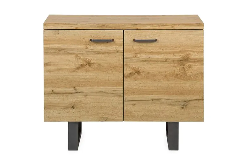 Harvley Skjenk med 2 Dører i Tre med Metallben - Brun - Oppbevaring - Oppbevaringsmøbler - Sideboard & skjenker