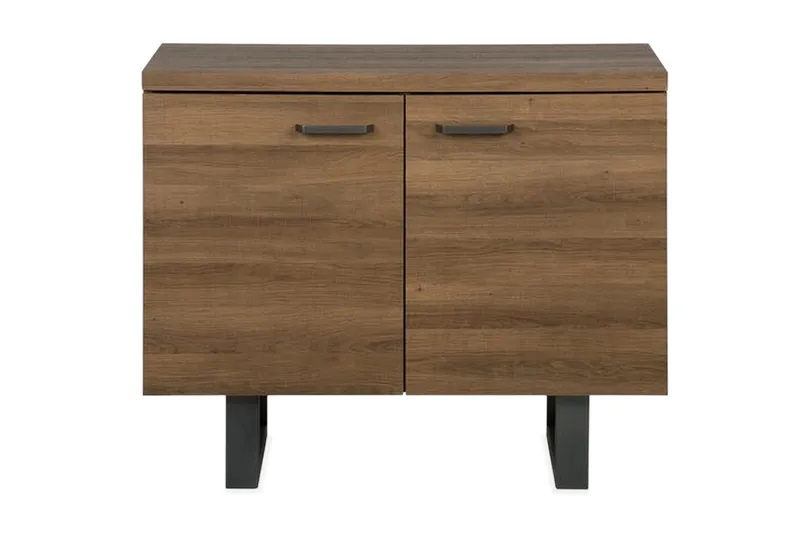 Harvley Skjenk med 2 Dører i Tre med Metallben - Brun - Oppbevaring - Oppbevaringsmøbler - Sideboard & skjenker