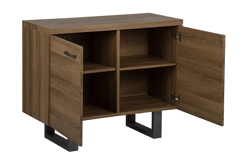 Harvley Skjenk med 2 Dører i Tre med Metallben - Brun - Oppbevaring - Oppbevaringsmøbler - Sideboard & skjenker