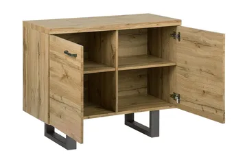 Harvley Skjenk med 2 Dører i Tre med Metallben - Brun - Oppbevaring - Oppbevaringsmøbler - Sideboard & skjenker