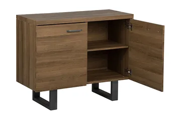 Harvley Skjenk med 2 Dører i Tre med Metallben - Brun - Oppbevaring - Oppbevaringsmøbler - Sideboard & skjenker