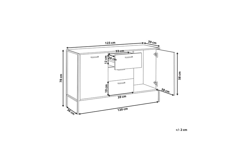 Heberlein Skjenk - Tre/Natur - Oppbevaring - Oppbevaringsmøbler - Sideboard & skjenker
