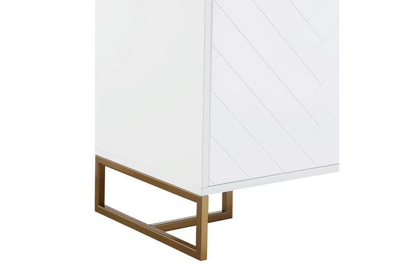 Herringbone Skjenk 122x48 cm Hvit - CosmoLiving - Oppbevaring - Oppbevaringsmøbler - Sideboard & skjenker