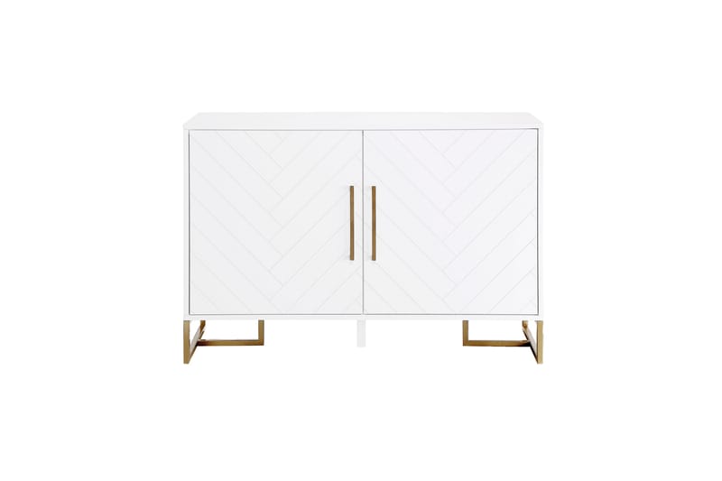 Herringbone Skjenk 122x48 cm Hvit - CosmoLiving - Oppbevaring - Oppbevaringsmøbler - Sideboard & skjenker