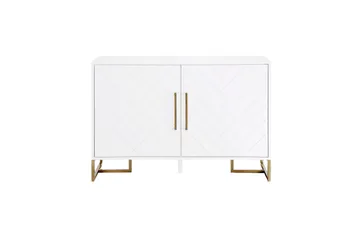 Herringbone Skjenk 122x48 cm Hvit - Oppbevaring - Oppbevaringsmøbler - Sideboard & skjenker