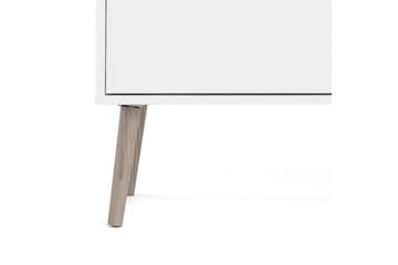 Hostafranc skjenk 40x196 cm - Hvit|Natur - Oppbevaring - Oppbevaringsmøbler - Sideboard & skjenker