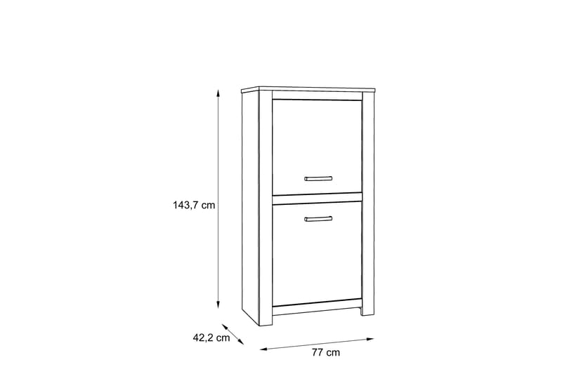 Hovencamp Skap 42x77 cm - Brun - Oppbevaring - Oppbevaringsmøbler - Sideboard & skjenker