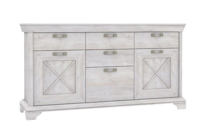 Hurlston Highboard 178 cm - Hvit - Oppbevaring - Oppbevaringsmøbler - Sideboard & skjenker