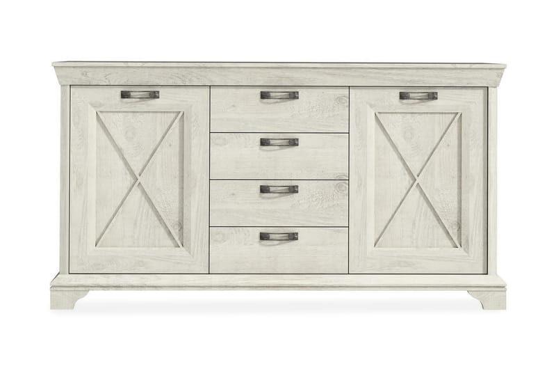 Hurlston Highboard 178 cm - Hvit - Oppbevaring - Oppbevaringsmøbler - Sideboard & skjenker