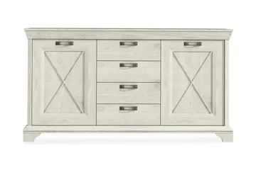 Hurlston Highboard 178 cm - Hvit - Oppbevaring - Oppbevaringsmøbler - Sideboard & skjenker