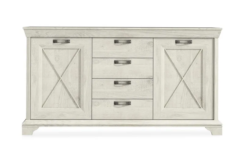 Hurlston Highboard 178 cm - Hvit - Oppbevaring - Oppbevaringsmøbler - Sideboard & skjenker