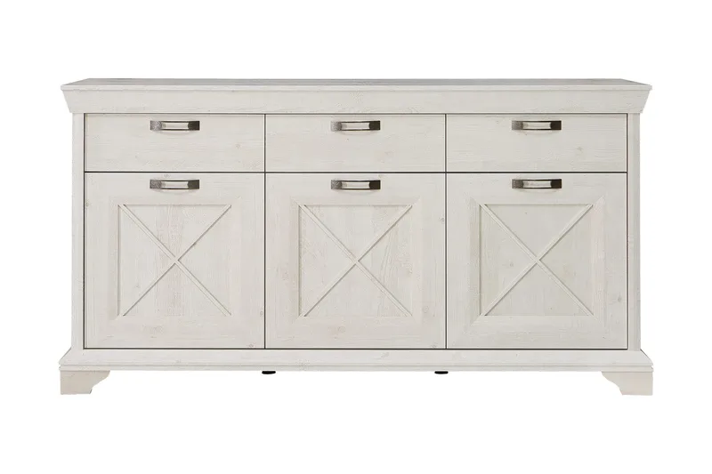 Hurlston Highboard 178 cm - Hvit - Oppbevaring - Oppbevaringsmøbler - Sideboard & skjenker