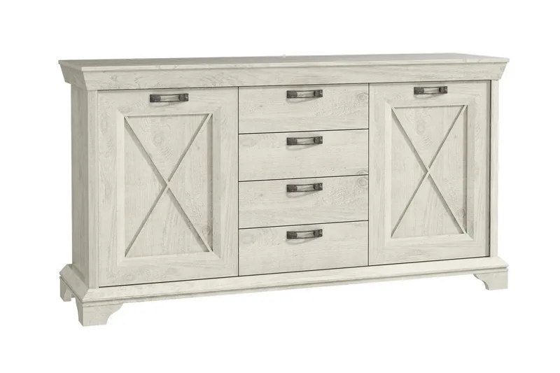 Hurlston Highboard 178 cm, Hvit