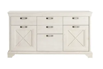 Hurlston Highboard 178 cm - Hvit - Oppbevaring - Oppbevaringsmøbler - Sideboard & skjenker