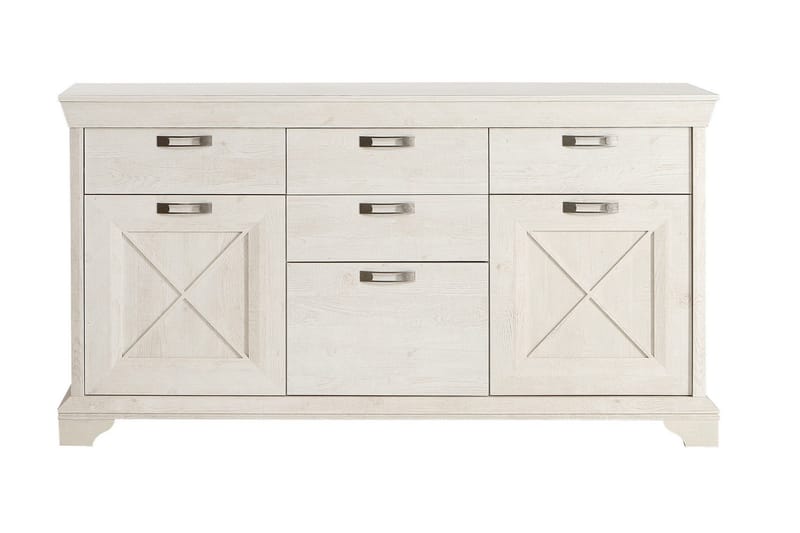 Hurlston Highboard 178 cm - Hvit - Oppbevaring - Oppbevaringsmøbler - Sideboard & skjenker