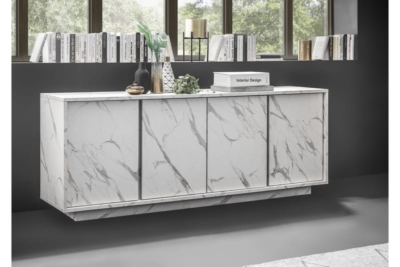 Ice Skjenk med 4 dører i Hvit marmor - Oppbevaring - Oppbevaringsmøbler - Sideboard & skjenker