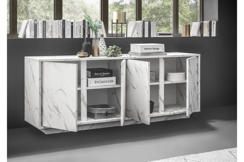 Ice Skjenk med 4 dører i Hvit marmor - Oppbevaring - Oppbevaringsmøbler - Sideboard & skjenker