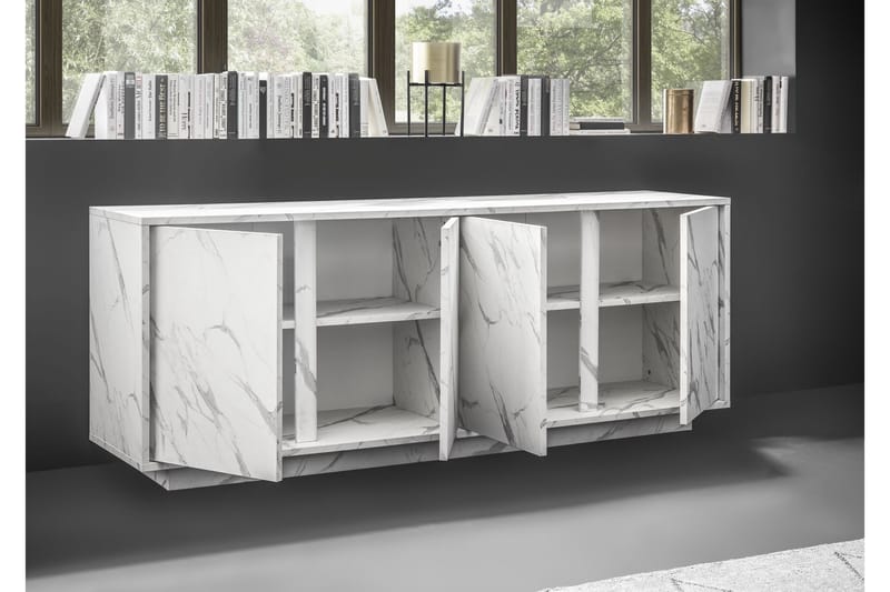 Ice Skjenk med 4 dører i Hvit marmor - Oppbevaring - Oppbevaringsmøbler - Sideboard & skjenker