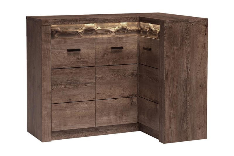 Indianapolis Skjenk 131x42x104 cm - Brun - Oppbevaring - Oppbevaringsmøbler - Sideboard & skjenker