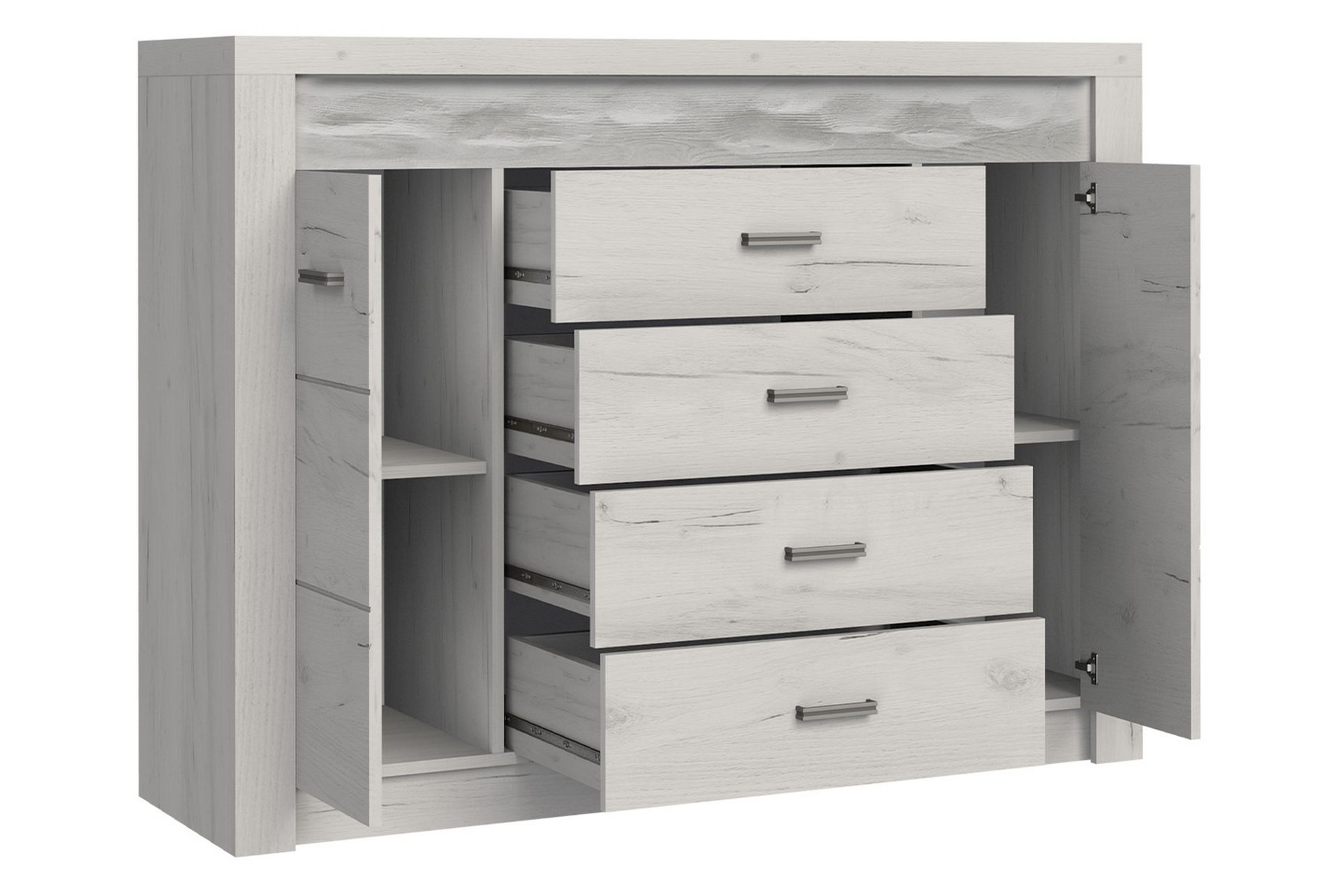 Indianapolis Skjenk 137x42x104 cm - Beige / Brun - Oppbevaring - Oppbevaringsmøbler - Sideboard & skjenker